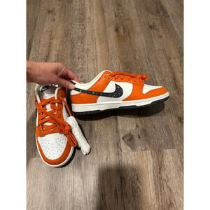 Nike Dunk Mens Low Night Sky Starry Swoosh Campfire Orange Size 6